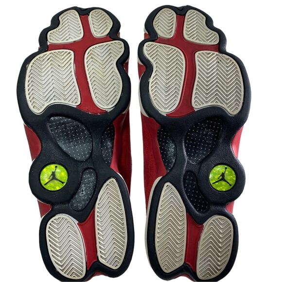 2014 Nike Air Jordan XIII 13 Retro Gray White Red OG Size 9.5 414571-126 - Picture 5 of 9